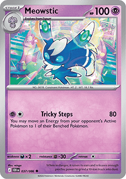 Meowstic 037/86 — Chaos Rising (English Pokémon TCG card)