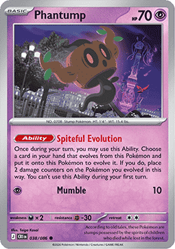 Phantump 038/86 — Chaos Rising (English Pokémon TCG card)