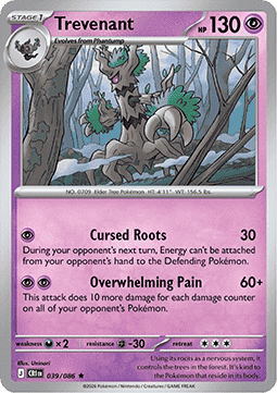 Trevenant 039/86 — Chaos Rising (English Pokémon TCG card)