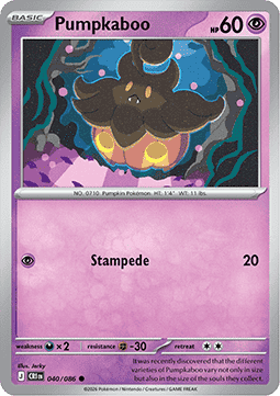 Pumpkaboo 040/86 — Chaos Rising (English Pokémon TCG card)