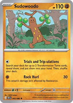 Sudowoodo 043/86 — Chaos Rising (English Pokémon TCG card)