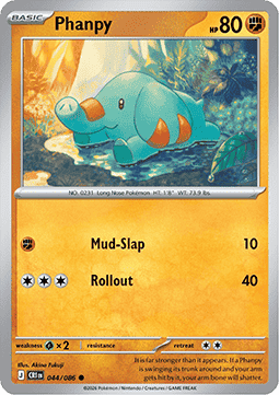 Phanpy 044/86 — Chaos Rising (English Pokémon TCG card)