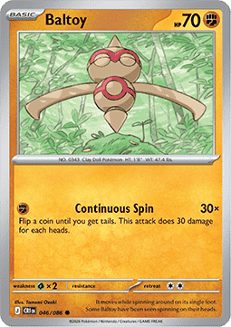 Baltoy 046/86 — Chaos Rising (English Pokémon TCG card)