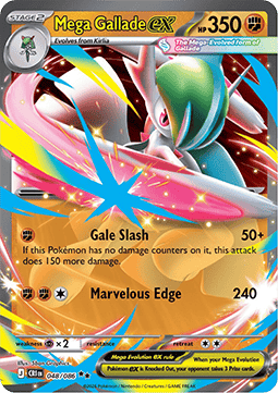 Mega Gallade ex 048/86 — Chaos Rising (English Pokémon TCG card)