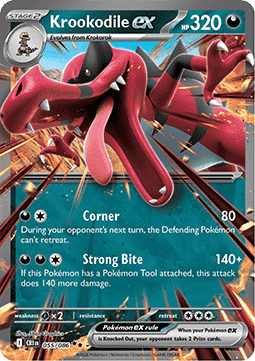 Krookodile ex 055/86 — Chaos Rising (English Pokémon TCG card)