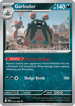Garbodor 057/86 — Chaos Rising (English Pokémon TCG card)