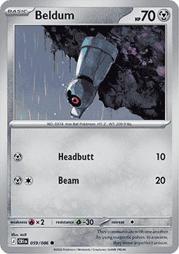 Beldum 059/86 — Chaos Rising (English Pokémon TCG card)