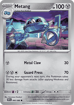 Metang 060/86 — Chaos Rising (English Pokémon TCG card)