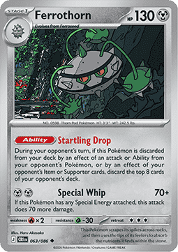 Ferrothorn 063/86 — Chaos Rising (English Pokémon TCG card)