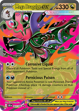 Mega Dragalge ex 065/86 — Chaos Rising (English Pokémon TCG card)