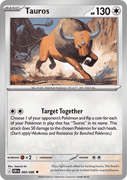 Tauros 069/86 — Chaos Rising (English Pokémon TCG card)