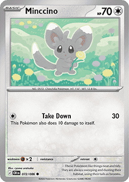 Minccino 072/86 — Chaos Rising (English Pokémon TCG card)