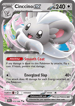 Cinccino ex 073/86 — Chaos Rising (English Pokémon TCG card)
