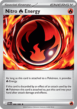 Nitro Fire Energy 086/86 — Chaos Rising (English Pokémon TCG card)
