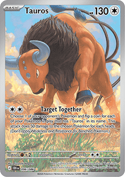 Tauros 096/86 — Chaos Rising (English Pokémon TCG card)