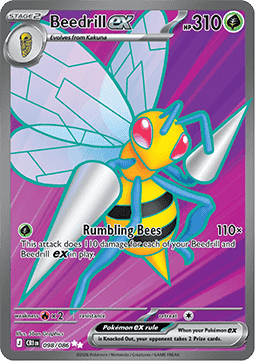 Beedrill ex 098/86 — Chaos Rising (English Pokémon TCG card)
