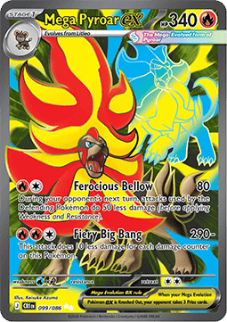 Mega Pyroar ex 099/86 — Chaos Rising (English Pokémon TCG card)