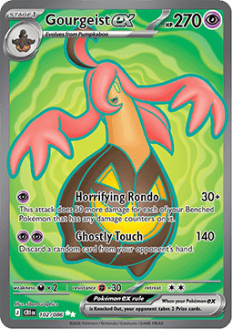 Gourgeist ex 102/86 — Chaos Rising (English Pokémon TCG card)