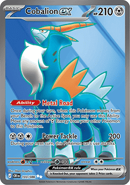 Cobalion ex 103/86 — Chaos Rising (English Pokémon TCG card)