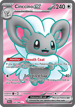 Cinccino ex 105/86 — Chaos Rising (English Pokémon TCG card)