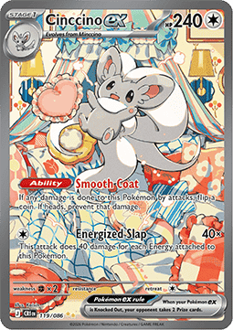 Cinccino ex 119/86 — Chaos Rising (English Pokémon TCG card)