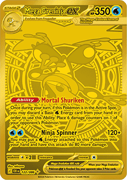 Mega Greninja ex 122/86 — Chaos Rising (English Pokémon TCG card)