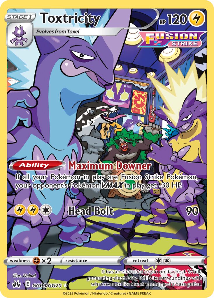 Toxtricity 009 — Crown Zenith (Galarian Gallery) (English Pokémon TCG card)