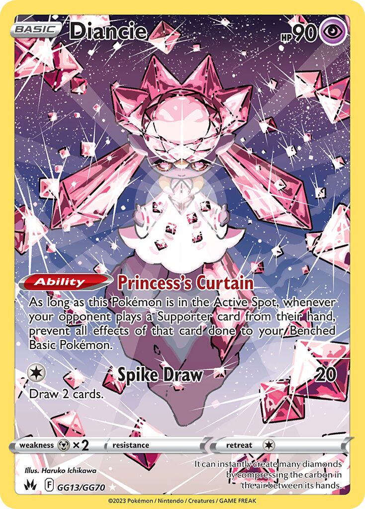 Diancie 013 — Crown Zenith (Galarian Gallery) (English Pokémon TCG card)