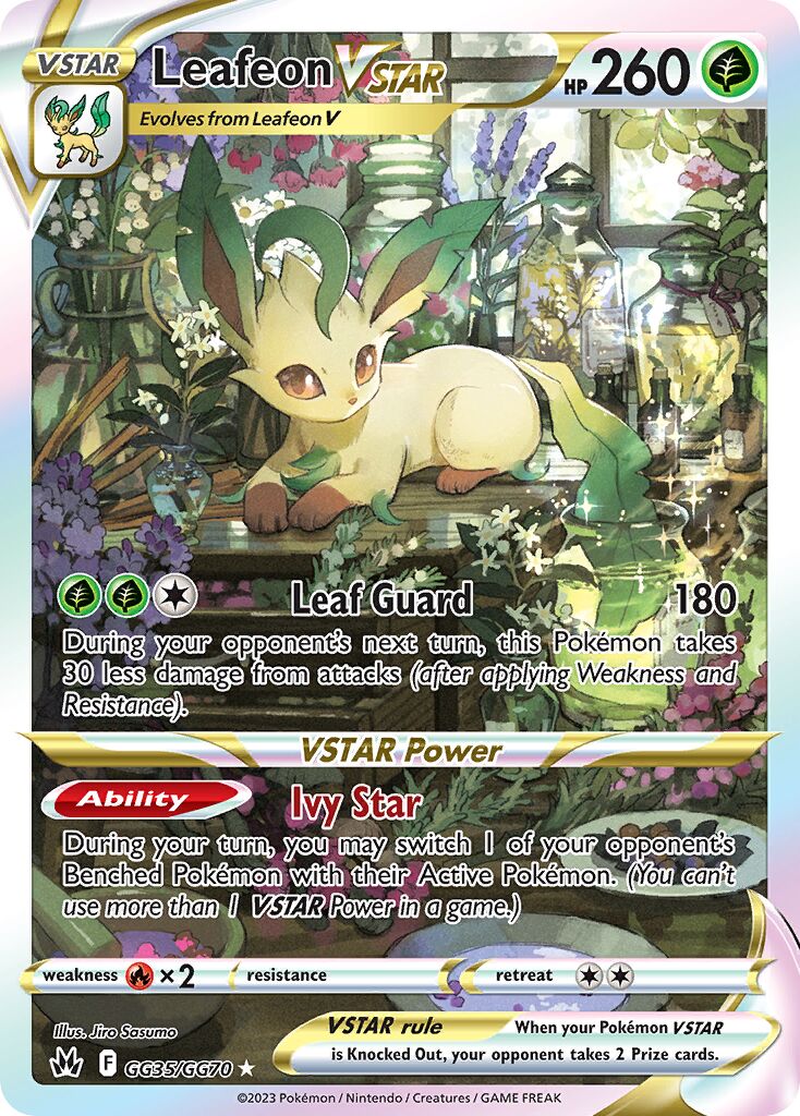 Leafeon VSTAR 035 — Crown Zenith (Galarian Gallery) (English Pokémon TCG card)