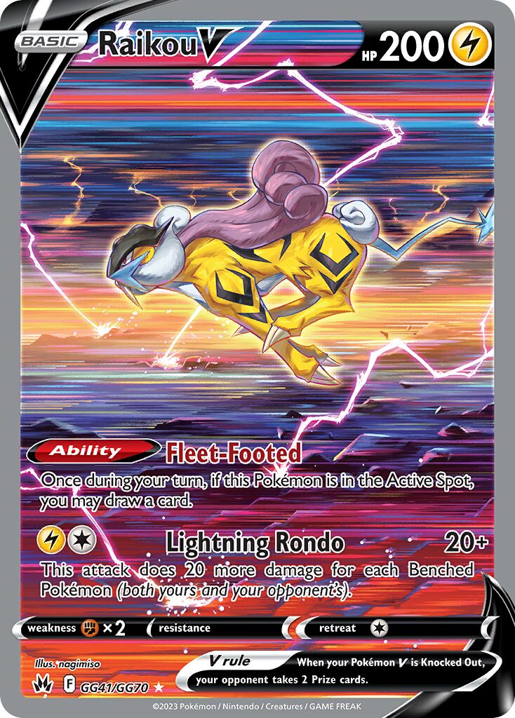 Raikou V 041 — Crown Zenith (Galarian Gallery) (English Pokémon TCG card)