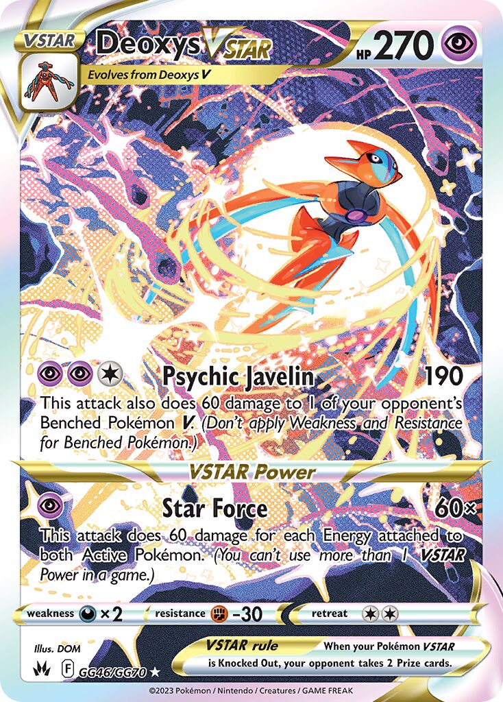 Deoxys VSTAR 046 — Crown Zenith (Galarian Gallery) (English Pokémon TCG card)