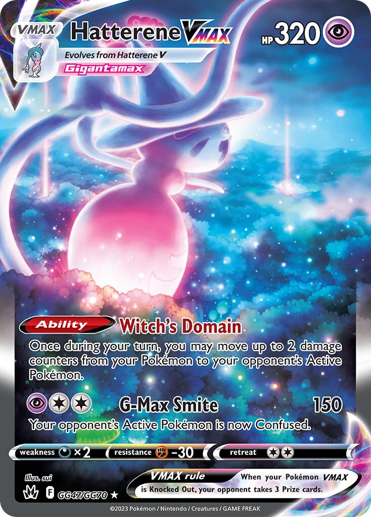 Hatterene VMAX 047 — Crown Zenith (Galarian Gallery) (English Pokémon TCG card)