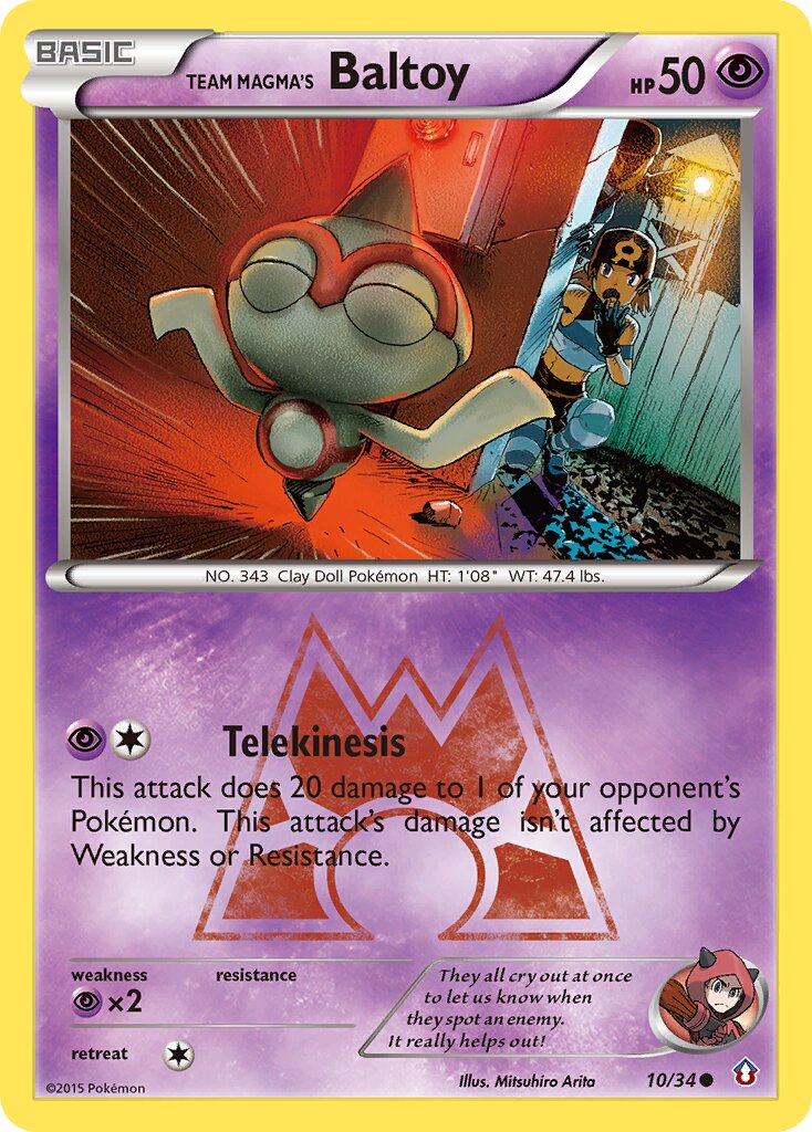 Team Magma's Baltoy 010/34 — Double Crisis (English Pokémon TCG card)