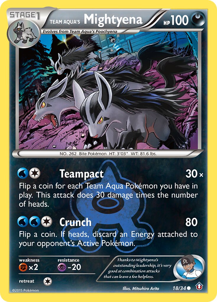 Team Aqua's Mightyena 018/34 — Double Crisis (English Pokémon TCG card)