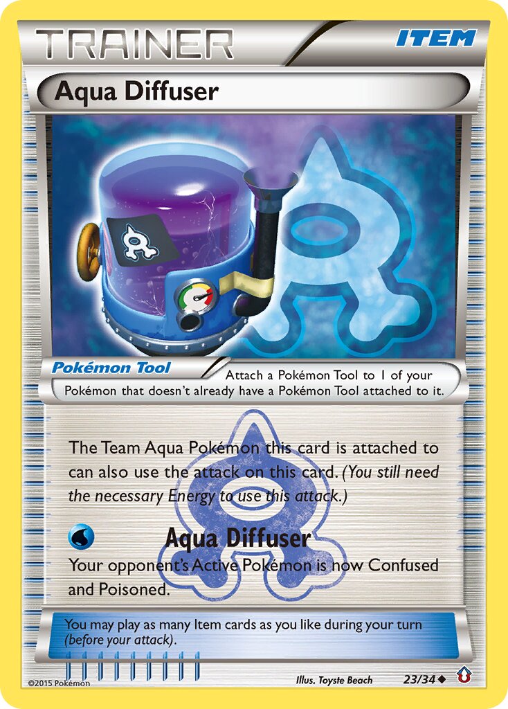 Aqua Diffuser 023/34 — Double Crisis (English Pokémon TCG card)