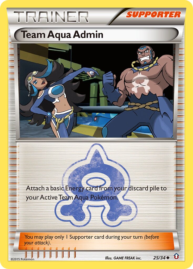Team Aqua Admin 025/34 — Double Crisis (English Pokémon TCG card)
