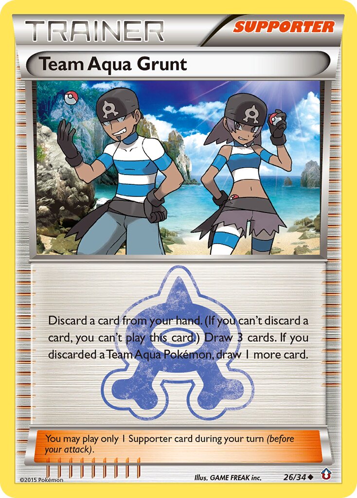 Team Aqua Grunt 026/34 — Double Crisis (English Pokémon TCG card)