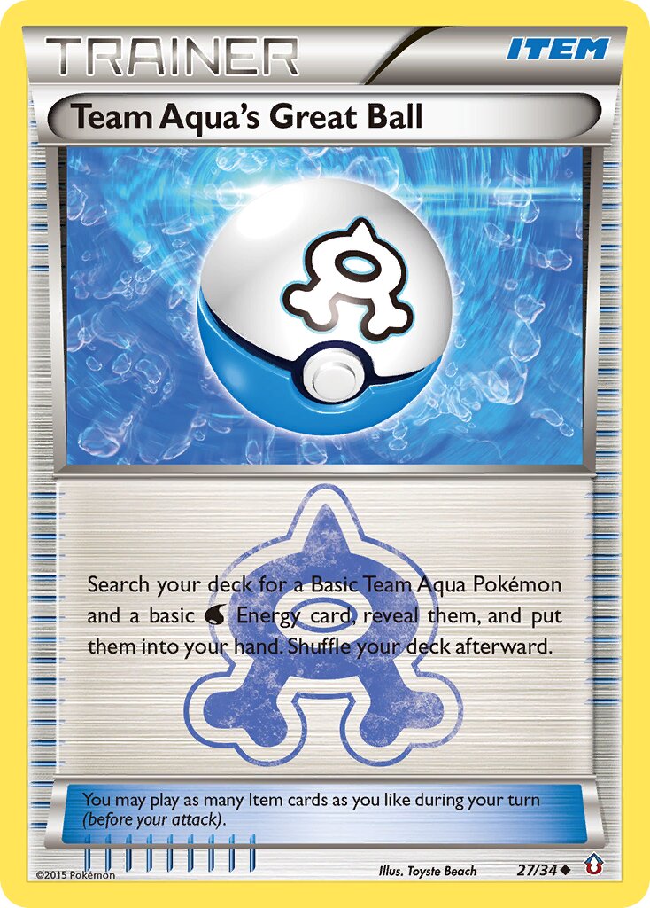 Team Aqua's Great Ball 027/34 — Double Crisis (English Pokémon TCG card)