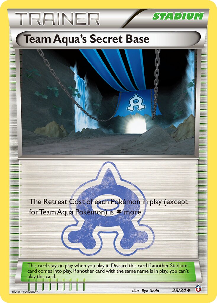 Team Aqua's Secret Base 028/34 — Double Crisis (English Pokémon TCG card)