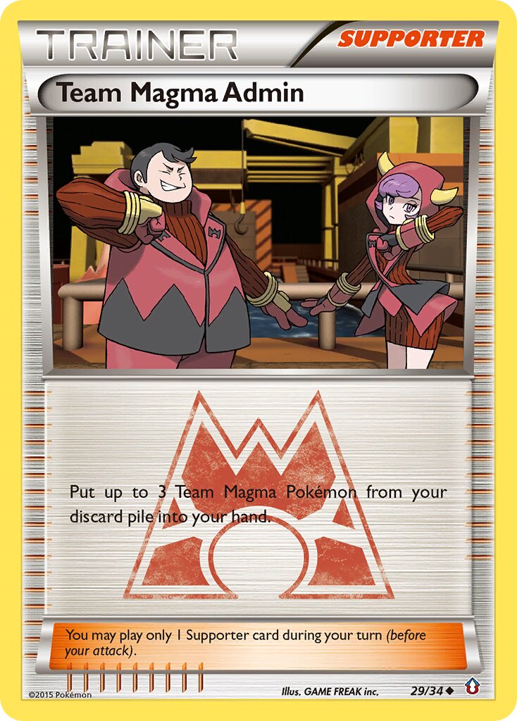 Team Magma Admin 029/34 — Double Crisis (English Pokémon TCG card)