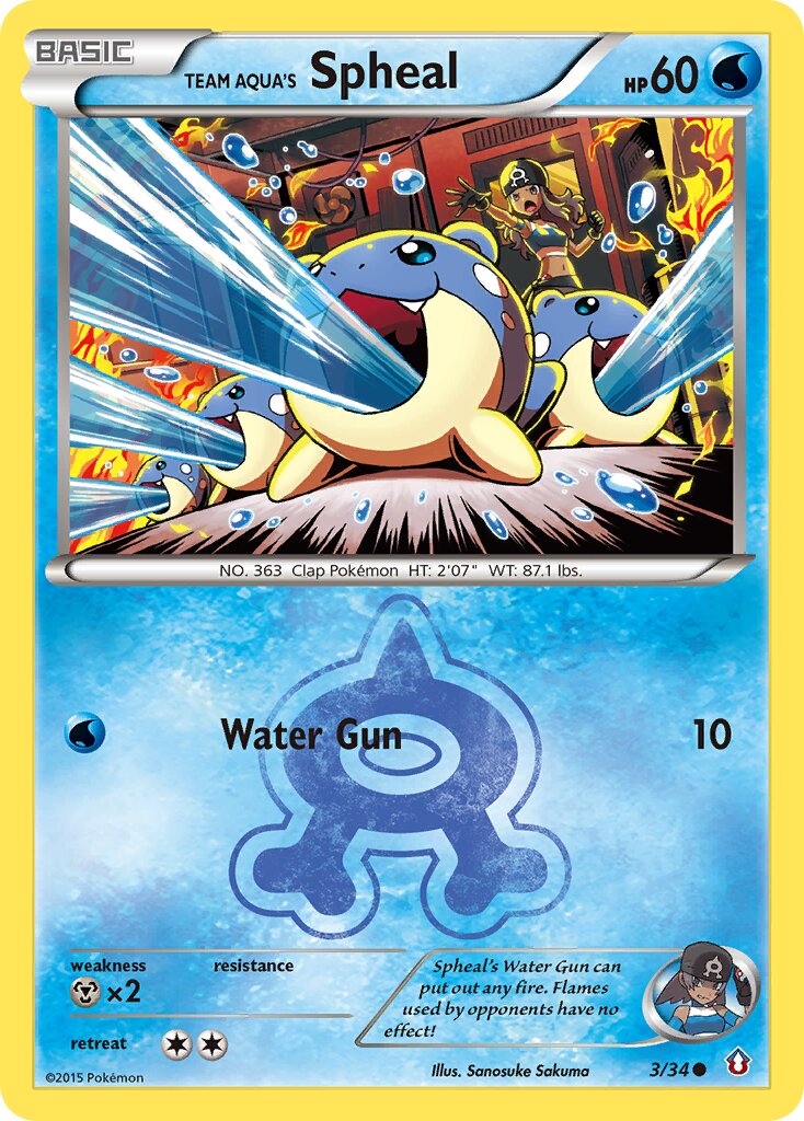 Team Aqua's Spheal 003/34 — Double Crisis (English Pokémon TCG card)