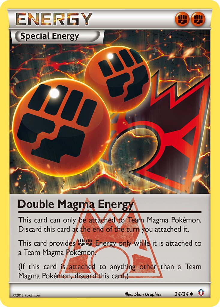 Double Magma Energy 034/34 — Double Crisis (English Pokémon TCG card)