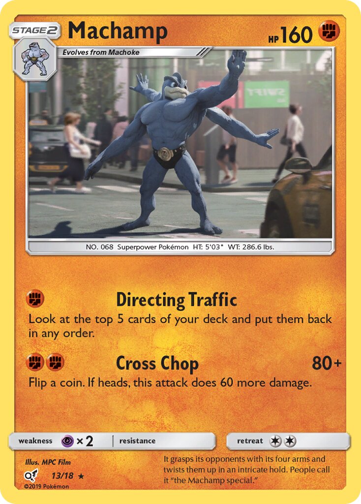 Machamp 013/18 — Detective Pikachu (English Pokémon TCG card)