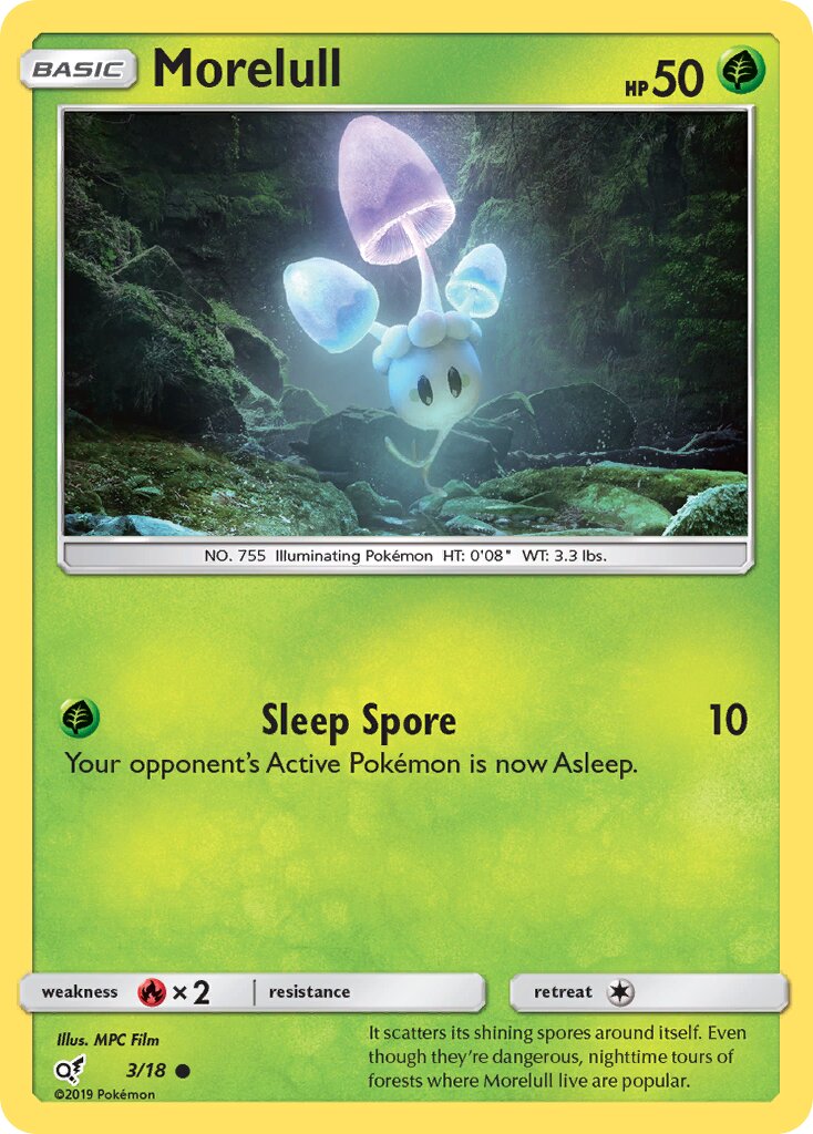 Morelull 003/18 — Detective Pikachu (English Pokémon TCG card)