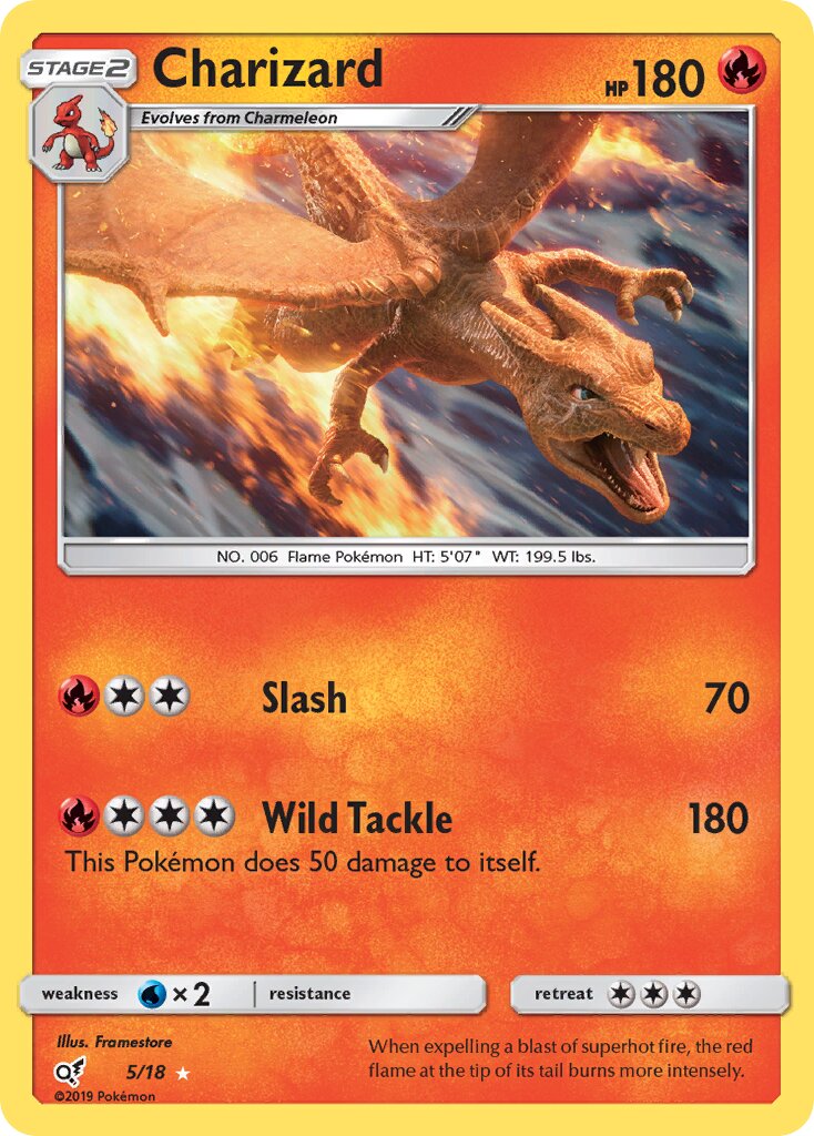 Charizard 005/18 — Detective Pikachu (English Pokémon TCG card)