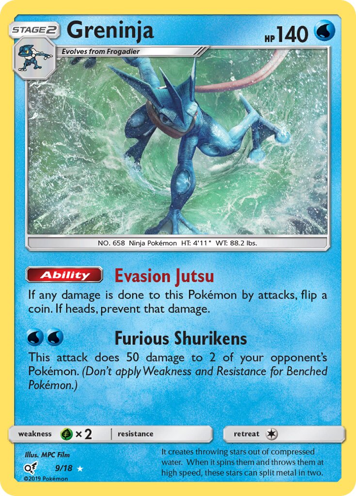 Greninja 009/18 — Detective Pikachu (English Pokémon TCG card)
