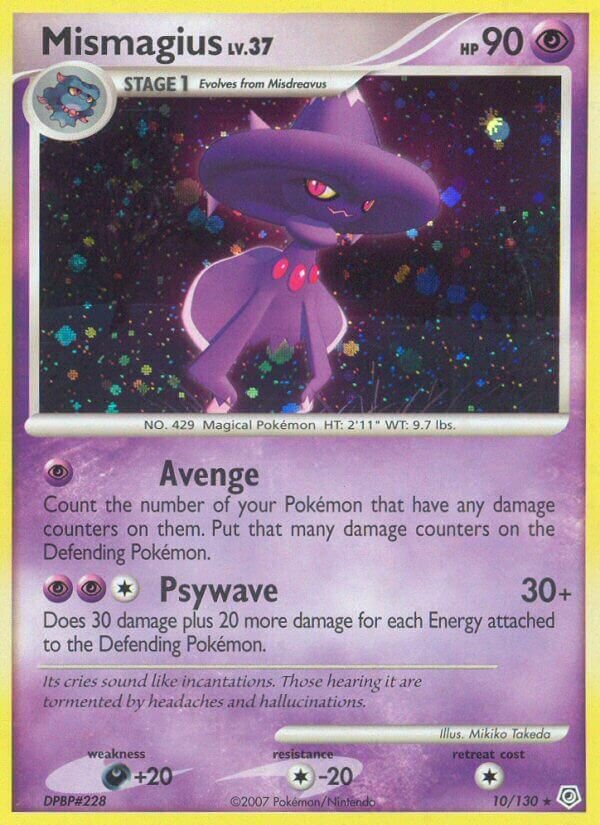 Mismagius 010/130 — Diamond & Pearl (English Pokémon TCG card)