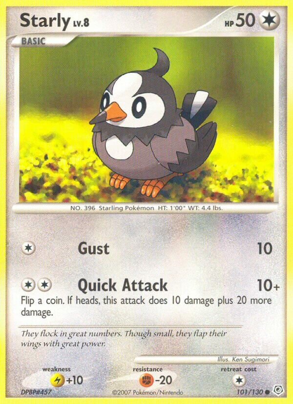 Starly 101/130 — Diamond & Pearl (English Pokémon TCG card)