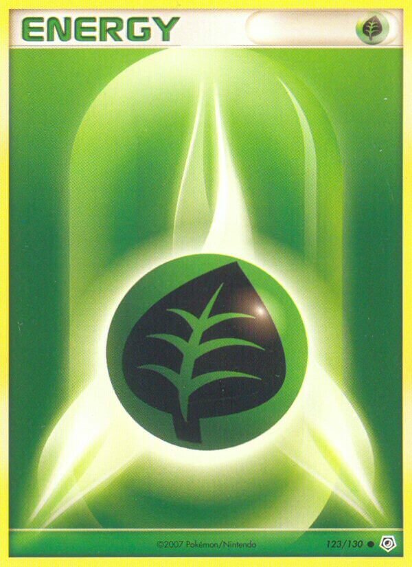 Grass Energy 123/130 — Diamond & Pearl (English Pokémon TCG card)