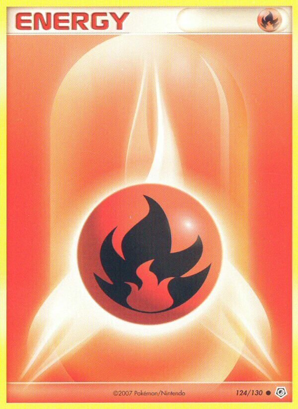 Fire Energy 124/130 — Diamond & Pearl (English Pokémon TCG card)